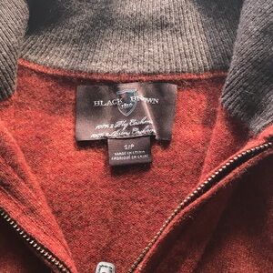 Black Brown 1826 Men's Orange Zip-Up Sweater